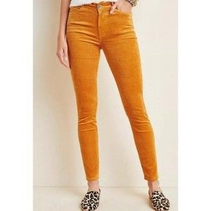 PAIGE Corduroy Hoxton Ankle Pants Marigold Size 25